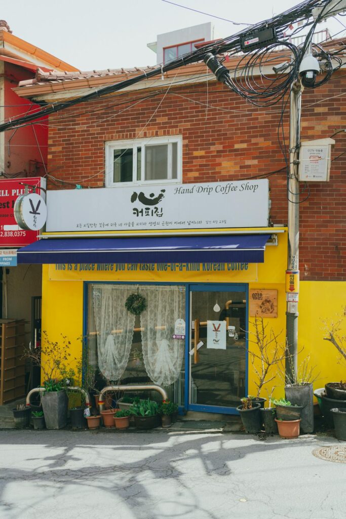 Cozy hand-drip coffee shop on a Seoul side street